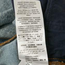 Gucci Blue Washed Denim High Rise Jeans L Waist 33"