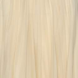 Pre Owned Gucci Beige Silk Pleated Skirt S