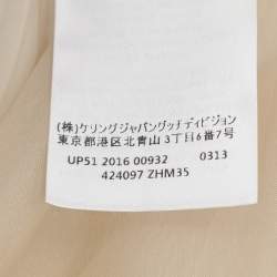 Pre Owned Gucci Beige Silk Pleated Skirt S