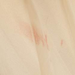 Pre Owned Gucci Beige Silk Pleated Skirt S