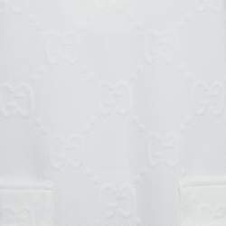Gucci White Monogram Jersey High Neck Mini Dress XXS