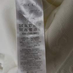 Gucci White Monogram Jersey High Neck Mini Dress XXS
