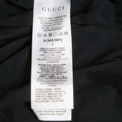 Gucci Black G Rhinestone Jersey Crop T-Shirt S