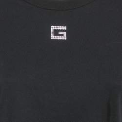 Gucci Black G Rhinestone Jersey Crop T-Shirt S