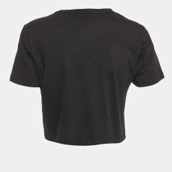 Gucci Black G Rhinestone Jersey Crop T-Shirt S