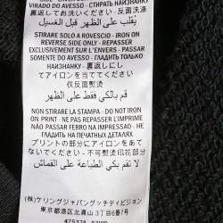 Pre Owned Gucci Black Printed Cotton Coco Captian Black Hooded Sweatshirt S