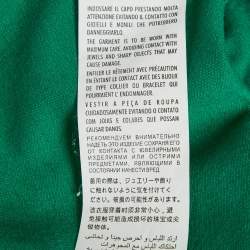 Pre Owned Gucci Green Cotton Jersey Ruffled Hooded Mini Dress M