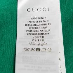 Pre Owned Gucci Green Cotton Jersey Ruffled Hooded Mini Dress M