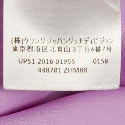 مملوكة مسبقًا فستان غوتشي ميني بمزيج صوف وردي بتفاصيل أزرار لؤلؤية مقاس وسط (ميديوم)