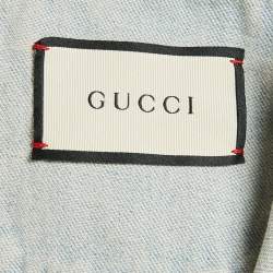 مملوكة مسبقًا Gucci Blue Jaguar Embroidered Denim Jacket S