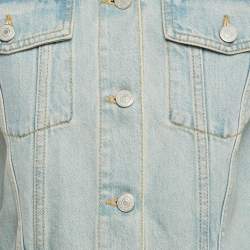 مملوكة مسبقًا Gucci Blue Jaguar Embroidered Denim Jacket S