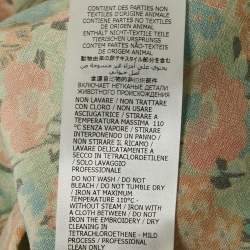 Pre Owned فستان غوتشي x ليبرتي صوفي أزرق مزهر بطبعة زهور بتفاصيل كشكشة متوسط الطول مقاس متوسط (ميديوم)