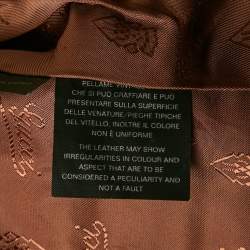 Gucci Brown Leather Button Front Jacket M