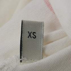 Pre Owned تي شيرت غوتشي قطن بطبعة ديكس أبيض بأكمام قصيرة مقاس  صغير جدًا (إكس سمول)