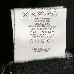 Pre Owned Gucci Black Chihuahua Detail Denim Jeans XS Waist 29"