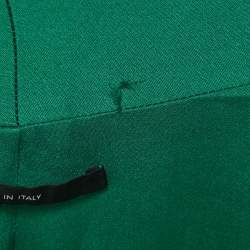 Pre Owned Gucci Green Satin Single Breasted Blazer M