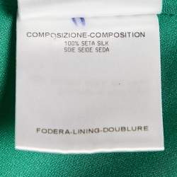 Pre Owned Gucci Green Satin Single Breasted Blazer M
