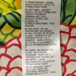 Pre Owned Gucci x Ken Scott Multicolor Floral Print Silk Crop Wrap Top S