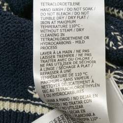 Pre Owned Gucci Navy Blue GG Intarsia Knit Sweater XL 