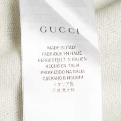 Pre Owned Gucci Navy Blue Side Striped Jersey Zip-Up Jacket XL