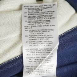 Pre Owned Gucci Navy Blue Side Striped Jersey Zip-Up Jacket XL