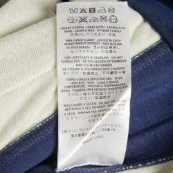 Pre Owned Gucci Navy Blue Side Striped Jersey Zip-Up Jacket XL