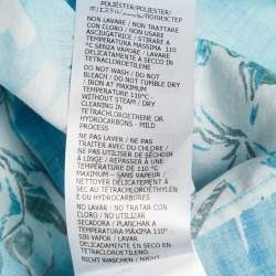 Pre Owned Gucci Blue Printed Shift Dress M