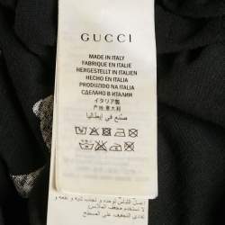 Pre Owned Gucci Black Ghost Diamond Print Jersey Crewneck T-Shirt L