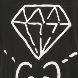 Pre Owned Gucci Black Ghost Diamond Print Jersey Crewneck T-Shirt L