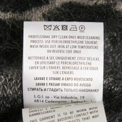 مملوكة مسبقًا بلوفر غوتشي موهير رمادي بنقشة حيوانات مقاس صغير - سمول