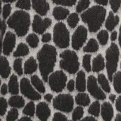 مملوكة مسبقًا بلوفر غوتشي موهير رمادي بنقشة حيوانات مقاس صغير - سمول