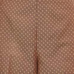 Pre Owned Gucci Brown Square G Jacquard Wool Wide Leg Trousers M