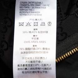 Pre Owned Gucci Black GG Jacquard Faille Belted Playsuit S