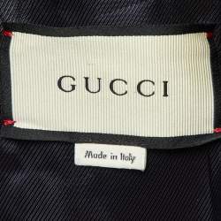 Pre Owned Gucci Pink GG Print Silk Satin Duchesse Bomber Jacket S