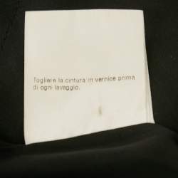 Pre Owned Gucci Black Printed Silk Mini Dress S