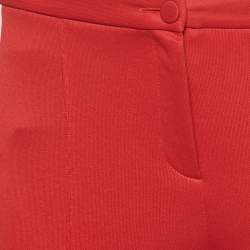 Pre Owned Gucci Red Jersey Striped  Sylvie Web Stirrup Pants S