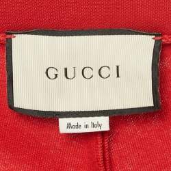 Pre Owned Gucci Red Jersey Striped  Sylvie Web Stirrup Pants S