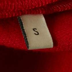Pre Owned Gucci Red Jersey Striped  Sylvie Web Stirrup Pants S