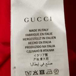 Pre Owned Gucci Red Jersey Striped  Sylvie Web Stirrup Pants S