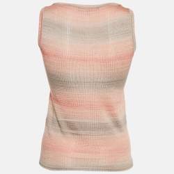 مملوكة مسبقًا Gucci Orange Lurex Knit GG logo Detail Tank Top S 