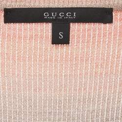 مملوكة مسبقًا Gucci Orange Lurex Knit GG logo Detail Tank Top S 