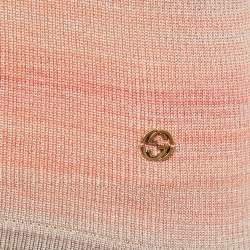 مملوكة مسبقًا Gucci Orange Lurex Knit GG logo Detail Tank Top S 