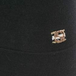 Pre Owned Gucci Black Stretch Knit V-Neck Sleeveless Top S