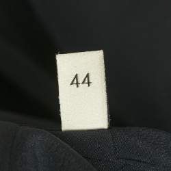 Pre Owned Gucci Multicolor Lamé Logo Wool Blend Pleated Midi Skirt XS