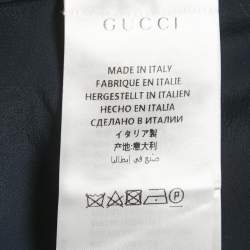 Pre Owned Gucci Multicolor Lamé Logo Wool Blend Pleated Midi Skirt XS