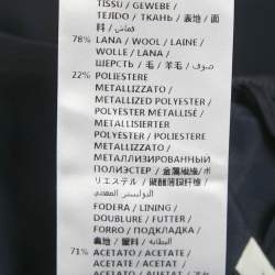 Pre Owned Gucci Multicolor Lamé Logo Wool Blend Pleated Midi Skirt XS