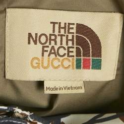 Pre Owned Gucci X North Face Multicolor Floral Print Synthetic Hooded Trench Coat S