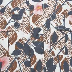 Pre Owned Gucci X North Face Multicolor Floral Print Synthetic Hooded Trench Coat S