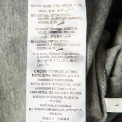 Pre Owned Gucci Grey Cotton Tiger Embellished Crew Neck T-Shirt L