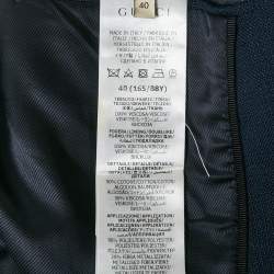 Pre Owned Gucci Navy Blue Wool Double Breasted Suit S